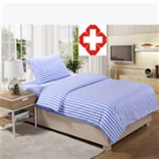 晓德 加厚涤棉 全棉医院床单被罩 医用病房床单被套三件套 100cmx200c 