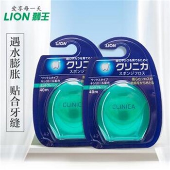 日本原装进口狮王LION CLINICA尼龙质牙线 2支装