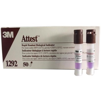 3M生物指示剂 压力蒸汽灭菌1292（快速型） 