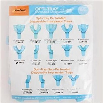 派克顿 蓝色塑料牙托 左上/右下 有孔 YMTPS417