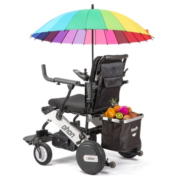 德国欧航 Ohon 智能电动轮椅 轻便可折叠 DH01105LA 时尚白【双锂电续航30公里】