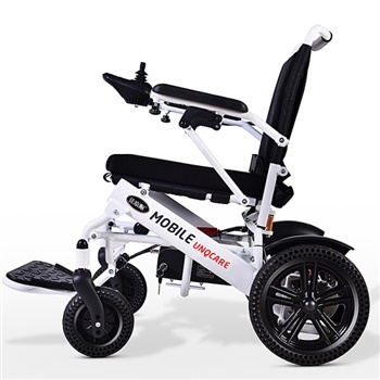 出口美国电动轮椅可折叠轻便老年人残疾人轮椅车便携式代步车铝合金车自动折叠EY3000G 