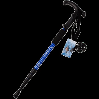 魔铁 登山杖四节T型手杖 减震伸缩健走杖爬山杖 MDSZ-05 蓝色