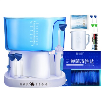 鼻精灵 电动洗鼻器套装（4.65g*120包洗鼻盐+量杯+搅拌棒+温度贴+纸巾）NC60F