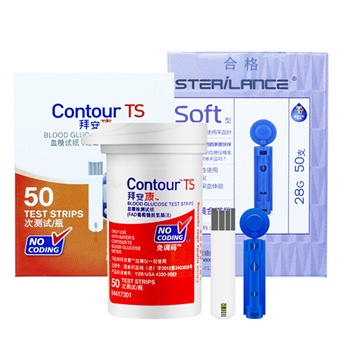 拜耳 血糖试纸（含50片试纸和采血针）适用于拜安康血糖仪