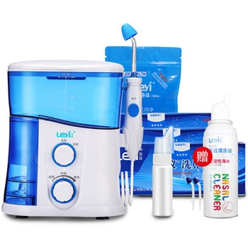 乐仪电动洗鼻器 脉冲式冲洗器套装（4.5g*200包洗鼻盐+量杯+搅拌棒+温度贴+喷雾罐）NJ188