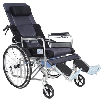 衡互邦 轮椅(灰色半躺款) 折叠带坐便半躺