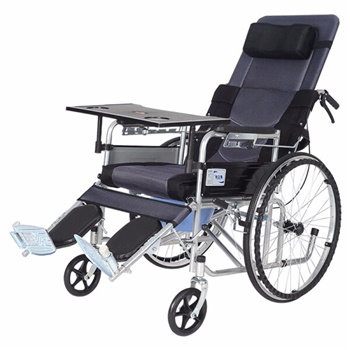 衡互邦 轮椅(灰色全躺款) 折叠带坐便全躺