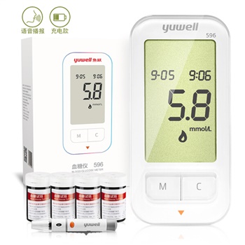 鱼跃 血糖仪596型套装（含100片试纸/采血针）智能免调码