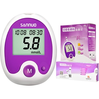 三诺 血糖仪 安稳免调码套装(含50支独立试条和针)