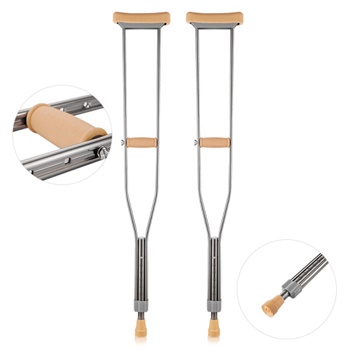 鱼跃 铝合金腋下拐杖  YU860 大号2只（适合165cm-175cm身高）