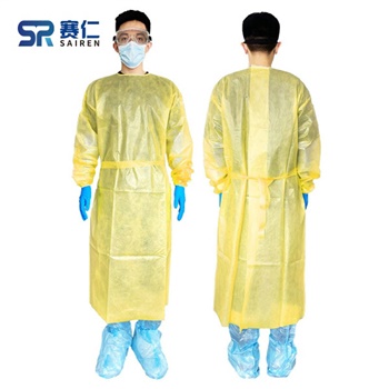 赛仁 一次性医用隔离衣 背开式 隔离衣（黄色款）160-180cm