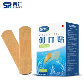 赛仁 创口贴 无纺布型70mmX18mm 100片/盒