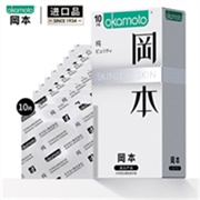 冈本 避孕套 安全套 肤感SKIN纯10片装 男用超薄 套套 计生 成人用品 进口 产品 okamoto