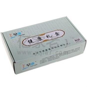 早康牛角玉石刮痧板刮痧油礼盒（梳状多功能刮痧板+黄玉面部美容刮痧板+刮痧油50ml）