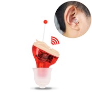 欧百瑞(OPARI)助听器 老人隐形耳内式无线助听器耳聋耳背耳道式老年助听器耳机 右耳红色