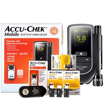 罗氏 血糖仪 逸动型套装（内附50片试纸+50支采血针）