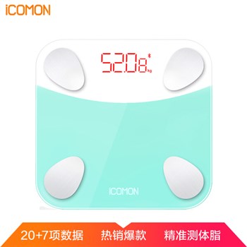 沃莱 体脂秤 i9（蓝白）智能APP测27项数据