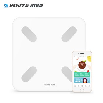 百鸟 体脂秤（白色电池款）智能23项健康数据监测 蓝牙连接APP