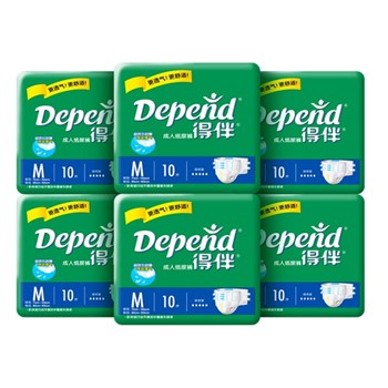 得伴 成人纸尿裤(搭扣式) 中号M60片(71-106cm)